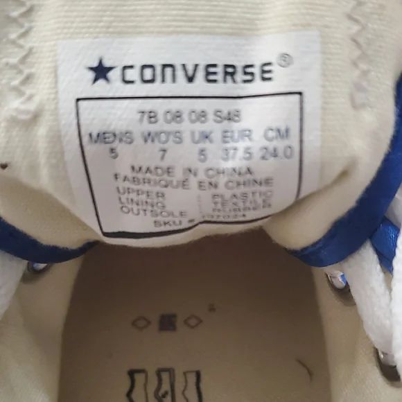 Converse Blue Sequin Sneakers - Picture 5 of 5